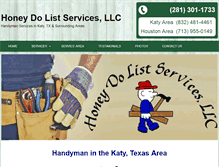 Tablet Screenshot of honey-do-list-services-tx.com